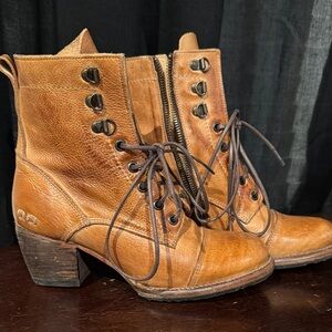 BED|STU Tan Leather Lace Up Boots. 
Only worn 2 times. Just like new